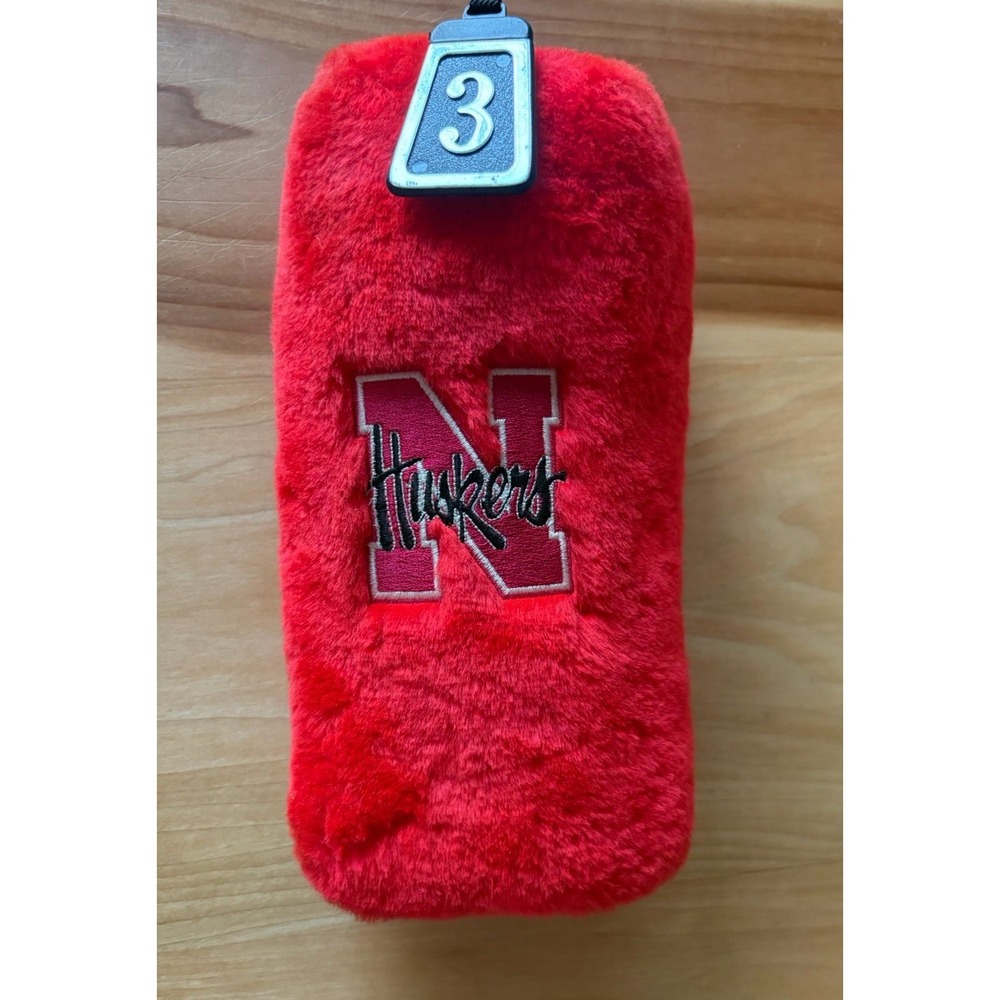 Vintage Nebraska Cornhuskers Huskers Golf Club Head Cover Red Number 3